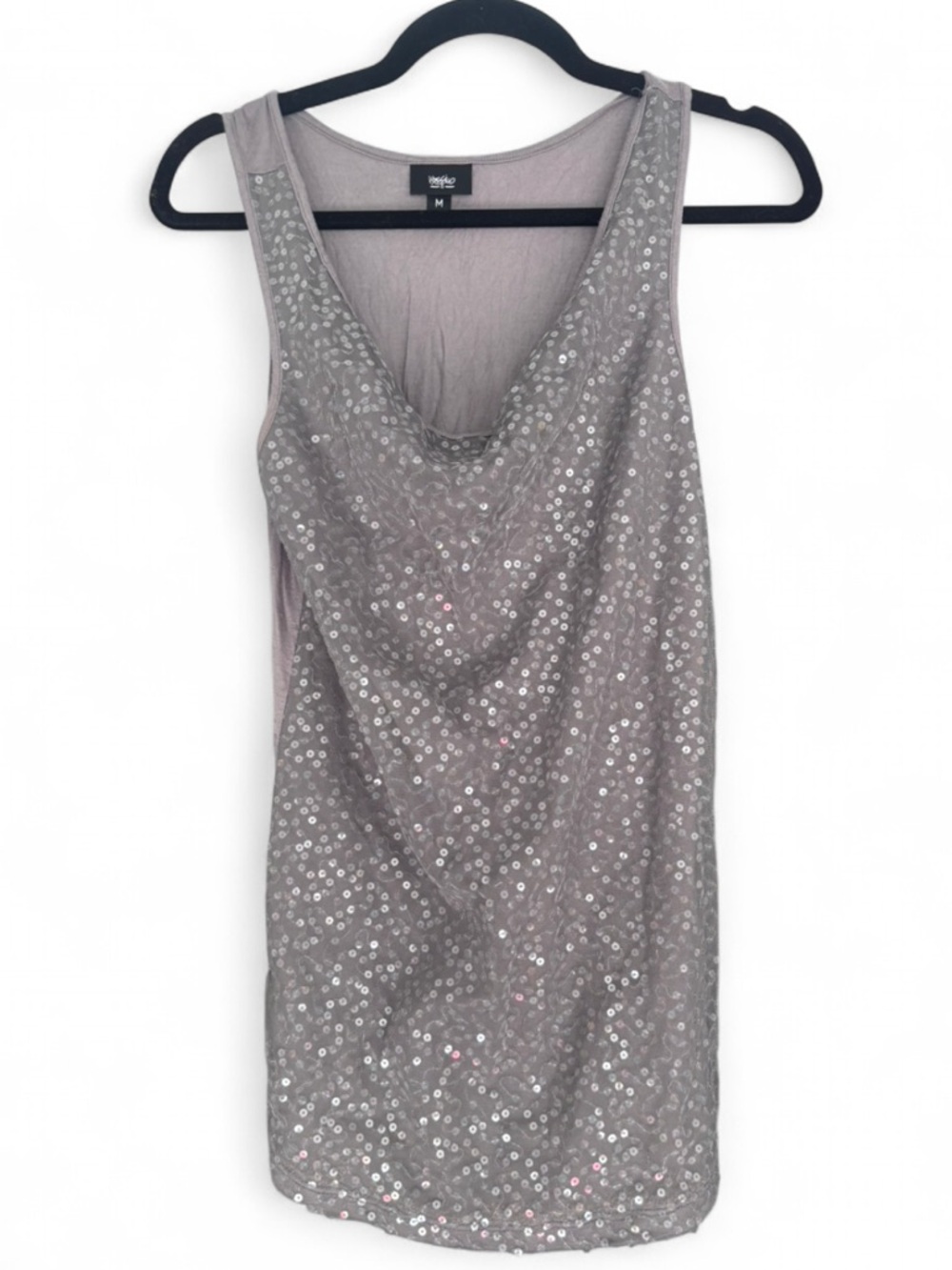 Y2K Mossimo Sequin Drape Tank Tunic